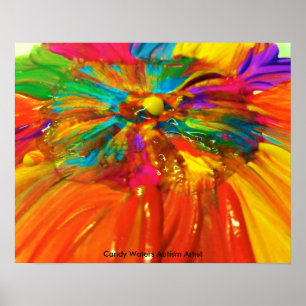 Poster Os doces molham o artista do autismo