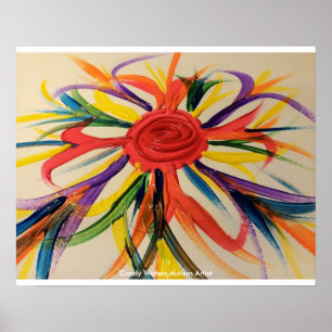 Póster Os doces molham o artista do autismo