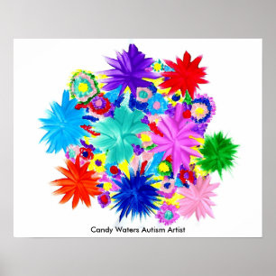 Póster Os doces molham o artista do autismo