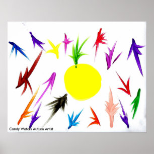 Poster Os doces molham o artista do autismo