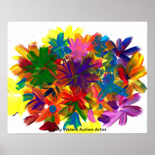 Póster Os doces molham o artista do autismo