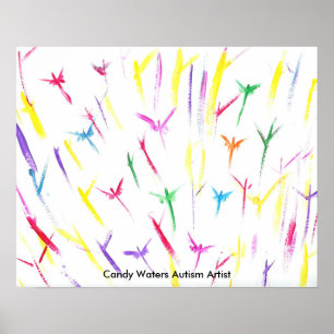 Poster Os doces molham o artista do autismo