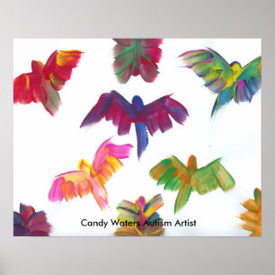 Poster Os doces molham o artista do autismo