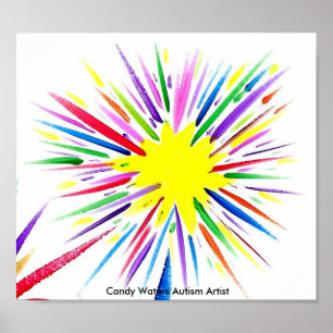 Póster Os doces molham o artista do autismo