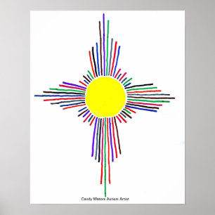 Poster Os doces molham o artista do autismo
