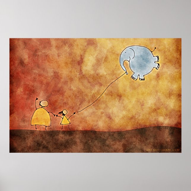 Póster Os Dois e o Elefante (Frente)