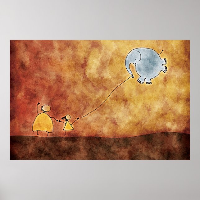 Póster Os Dois e o Elefante (Frente)