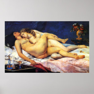 Póster Os dois namoradas por Gustave Courbet