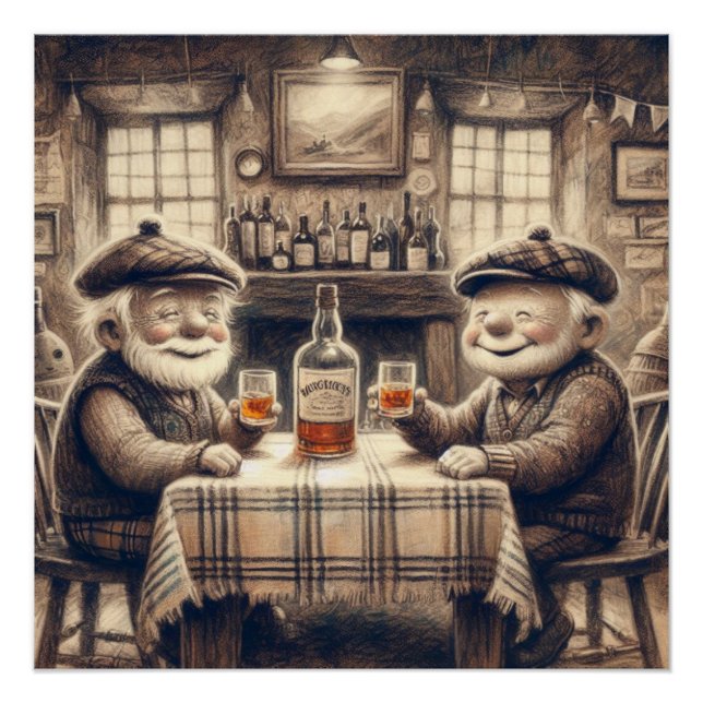 Póster Os dois velhos homens (Frente)