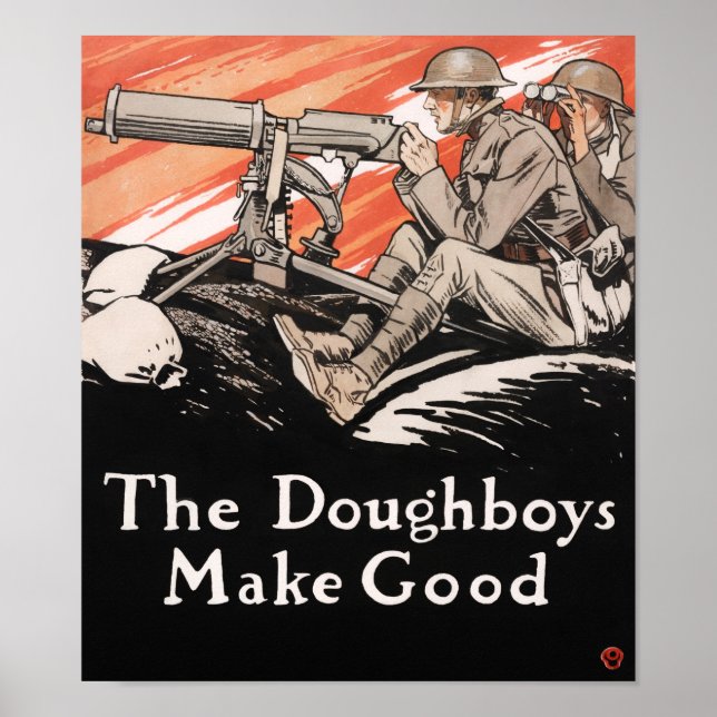 Poster Os Doughboys Fazem Bem - Propaganda WI - 1918 (Frente)