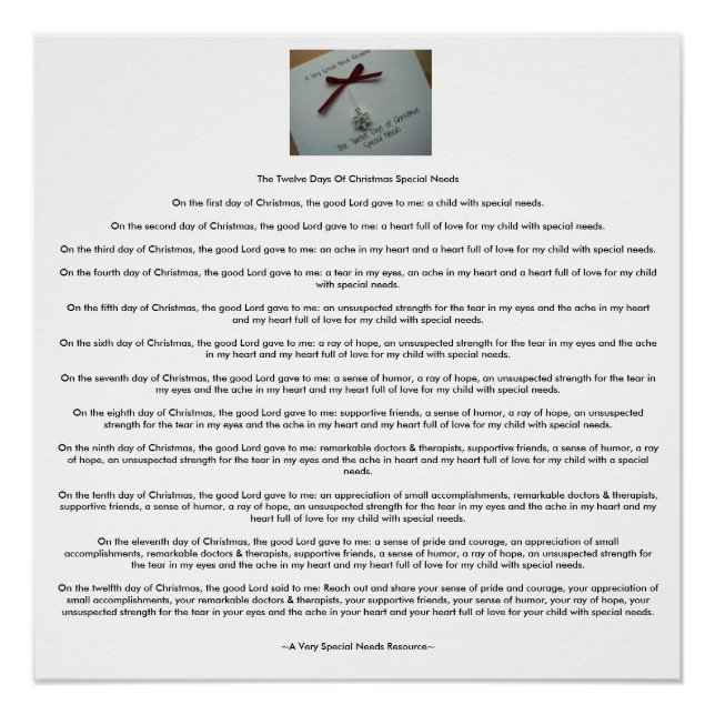 Póster Os Doze Dias De Necessidades Especiais De Natal (A (Frente)