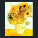 Poster Os Doze Girassóis de Vincent Van Gogh<br><div class="desc">Os Doze Girassóis de Vincent Van Gogh: Girassóis em um Poster de Arte Vaso</div>