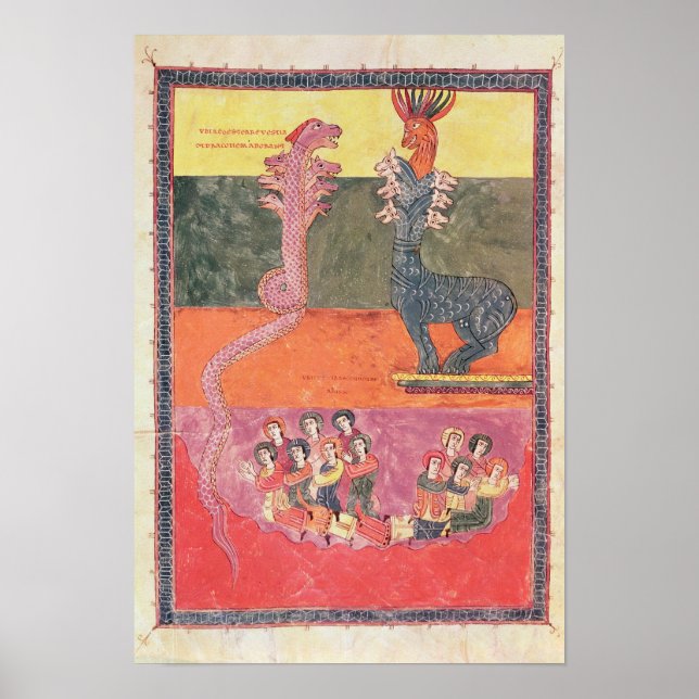 Póster Os Dragões, do Girona Beatus (Frente)