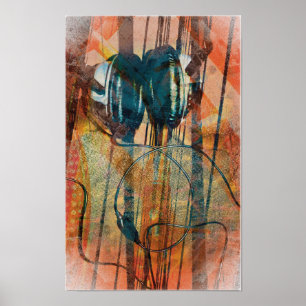 Poster Os Ed-telefones vermelho-dirigidos musicais de