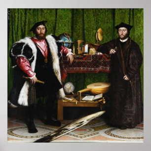 Póster Os Embaixadores de Hans Holbein, o Mais Novo