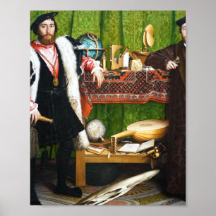 Poster Os embaixadores que pintam Hans Holbein