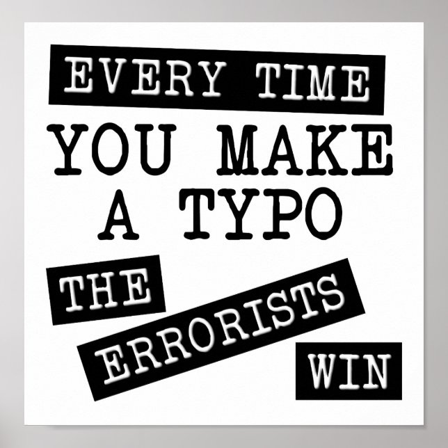 Poster Os Erroristas Ganham Cartaz Divertido (Frente)