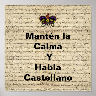 Póster Os espanhóis engraçados mantêm a calma