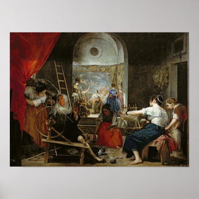 Póster Os Espinadores, ou A Fábrica de Arachne, 1657 (Frente)