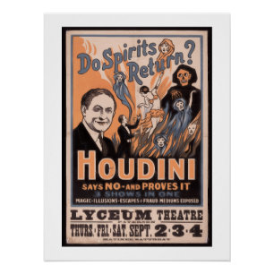 Póster Os espíritos voltam? Houdini diz não