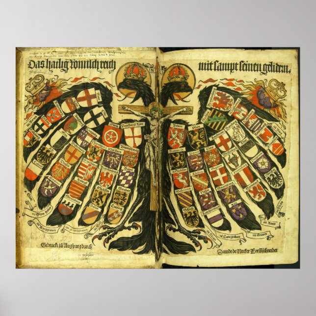 Póster Os Estados do Santo Império Romano Jost de Negker (Frente)