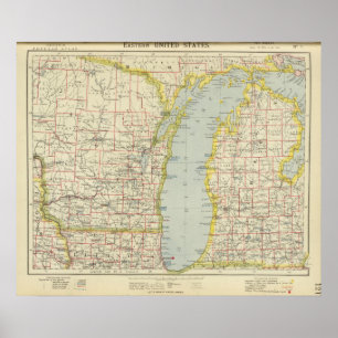 Poster Os Estados Unidos de Midwest