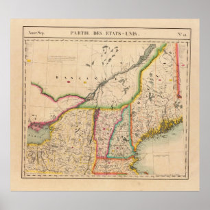 Póster Os Estados Unidos do leste nortes 43