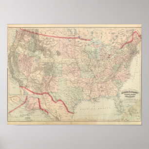 Póster Os Estados Unidos e territórios 2