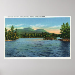 Poster Os estreitos extasiam, língua e cinco milhas