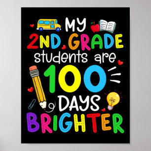 Poster Os Estudantes De Nível segundo Têm 100 Dias Mais B