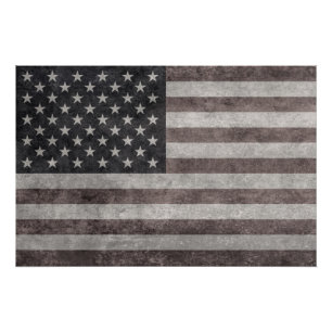 Póster Os EUA embandeiram, bandeira americana retro do
