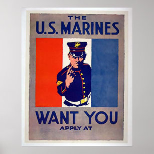 Poster Os EUA MARINHEIROS Querem Você