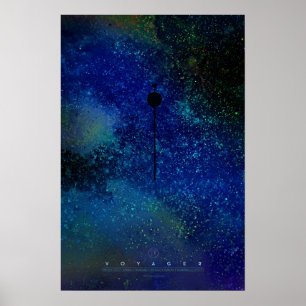 Póster Os exploradores, alcançando para as estrelas,