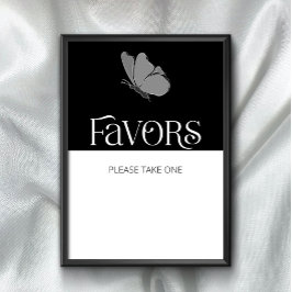 Poster Os favores da tipografia da borboleta, por favor,