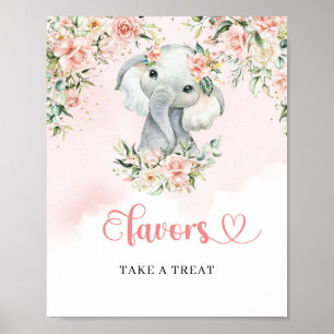 Poster Os favores do eucalipto floral azul-elefante Trend