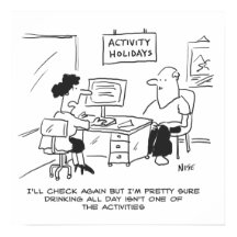 Os feriados de atividade não incluem o bebendo o d