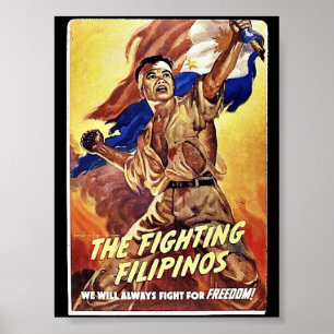 Poster Os filipinos de combate