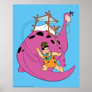Poster Os Flintstones   Fred Deslizando A Cauda