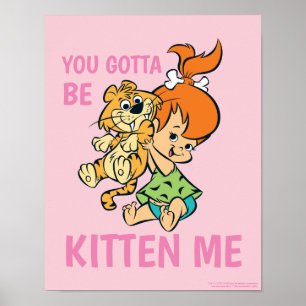 Poster Os Flintstones Pebbles e seu tigre