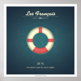 Póster Os Franceses que não sabem nadar