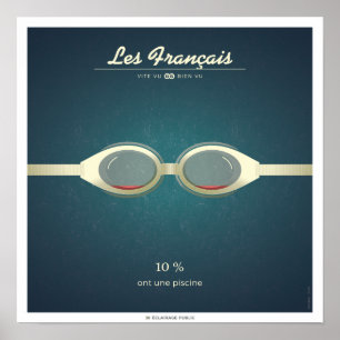 Póster Os Franceses que têm uma piscina