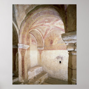 Póster Os fresco de Carolingian na cripta interna