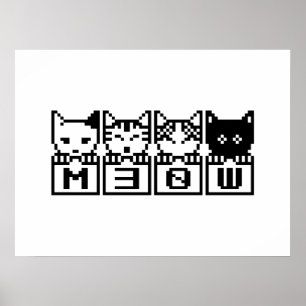 POSTER OS GATOS DE 8 BITS M30W