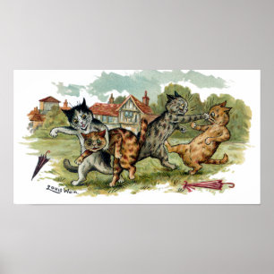 Poster Os gatos trocam perfuradores