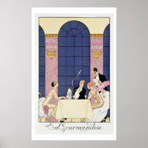 Poster Os Gourmands, 1920-30 (impressão do pochoir)