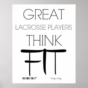 Poster Os grandes jogadores do Lacrosse pensam o ajustado