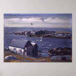 Poster Os Gulls, Monhegan, por George Bellows