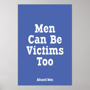 Poster Os homens podem ser vítimas demasiado