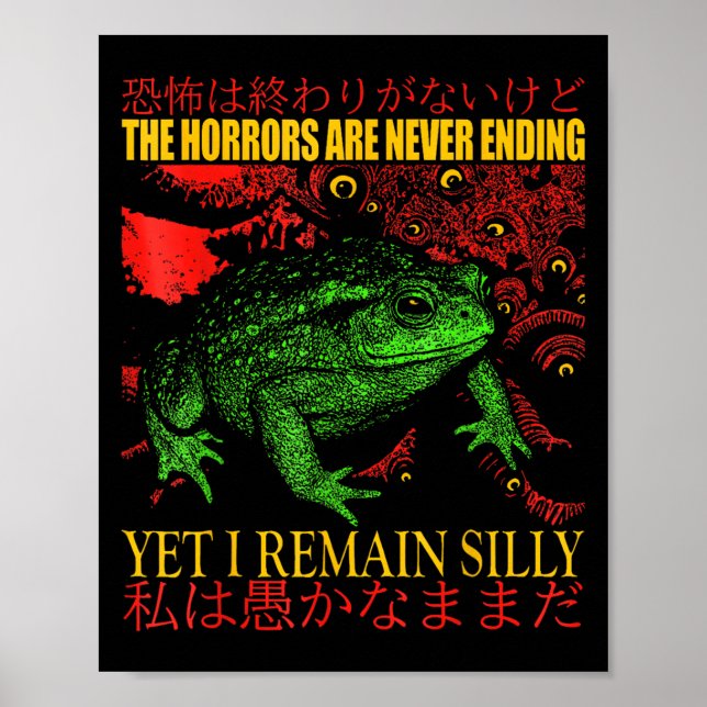 Poster Os Horrores Do Sapo Japonês Nunca Terminam Ainda E (Frente)