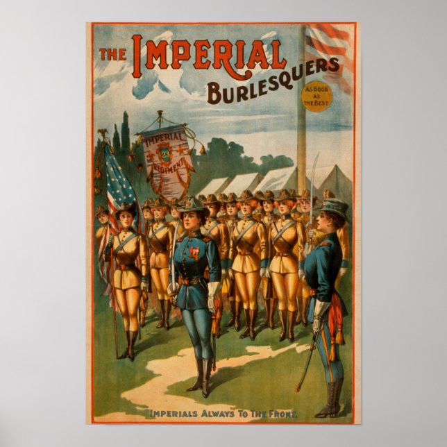 Poster Os Imperiais Burlesquers Mulheres Soldados Brincam (Frente)